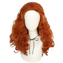 Pelucas De Cosplay Onduladas Grandes Para Disfraz De Halloween Para Mujeres Y Niñas (Naranja)