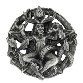 Dryad Design Pewter Cernunnos Celtic Horned God Belt Buckle