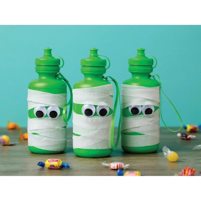 Fun Express Bulk Water Bottles, Neon Assorted Colors, 12 Bottles,