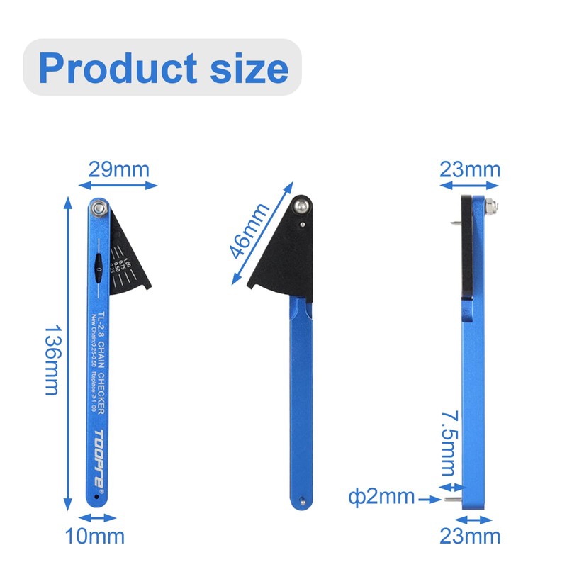 GIONAR Chain Checker, Chain Wear Indicator Gauge for Road Bike