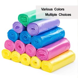 KmaxShip 4 Gallon Small Trash Bags - 190 Count 4 Gallon Trash Bag for Office Bedroom, Small Garbage Bags for Bathroom, 4 Gallon Small Trash Can Liners-Colorful