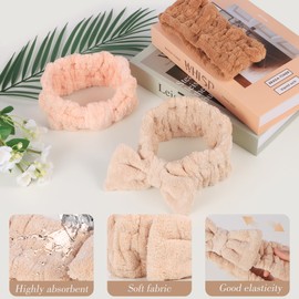 DiyJibb Spa Headband and Wristband Set-Skincare Headbands,Hairband for Washing Face, 3Pcs Women Makeup Headband and 6 Pcs Wrist Spa Wash Band,Facial Headbands for Women,Girls to Sport,Yoga,Skincare