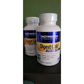 Enzymedica 2 bottles, Enzymedica Digest Gold +Probiotics, 90 Caps Ea X 2  .12/26