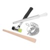 Ring Sizer Set Aluminum Finger Sizing Gauge Polishing Wood Mandrel