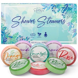 Shower Steamers - 8 PACK Shower Steamers Aromatherapy for Women, Shower Bombs for Home Spa, Gift Set for Women, Self-Care & Relaxation Birthday Gifts for Women and Men. Tranquil Floral Style.