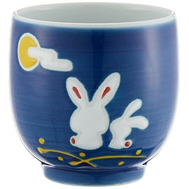 Hogdseirrs 浜陶 波佐見焼 中善 湯呑 ミニ 直径約7cm ふるさと 青 201578