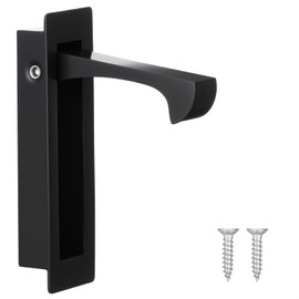 KFHENSOMR Pocket Door Pull, 3.15x0.88 Inches Stainless Steel 304 Recessed Edge Flush Pulls Handlefor Sliding Doors (Matte Black)
