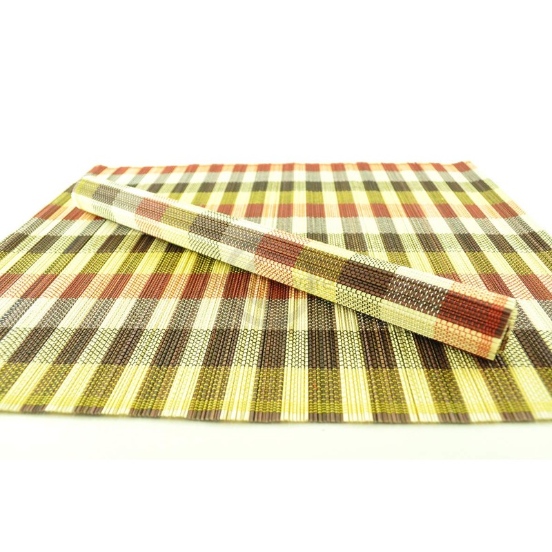 Handmade Bamboo Placemats, Pack Of 4 Bamboo Wood Table Mats,