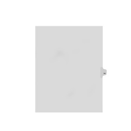 Kleer-Fax Legal-Size Individual Number Index Dividers, Side Tab, 1/25th Cut, 25 Sheets/Pack, White, Number 14 (81414)