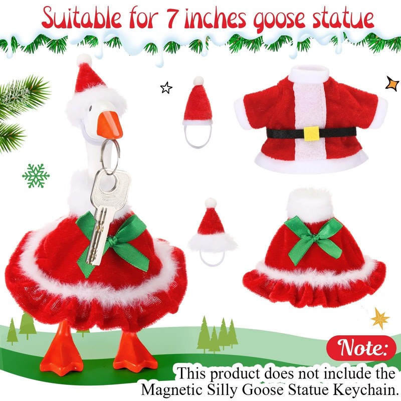 Abbylike 2 Sets 7 Inch Magnetic Desk Goose Outfits, Mr.