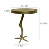 The Urban Port 19 Inch Side End Table, Antique Brass