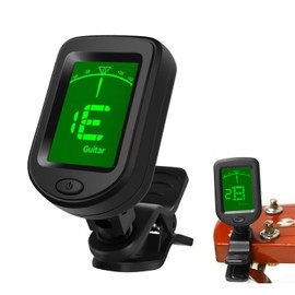 1 Piece Guitar Tuner, Guitar Capo, Electronic Tuner, Musical Instrument Accessories, Suitable for Guitar, Bass, Violin, Ukulele, Twelve Equal Temperament, Banjo.