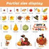 6 Sheets Thanksgiving Fall Window Clings, 73 Pcs Turkey Autumn