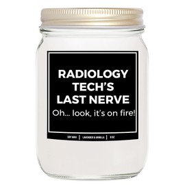 You Nique Designs Radiology Tech 8oz Soy Candle, Gifts for Radiology Tech - Funny Rad Tech Gifts, Rad Tech Graduation Surprise, RT Presents, Décor (Mahogany Teakwood)