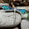 Unbranded NEW PEWTER Blue Enamel Dragonfly Brooch Ladies Insect Pin