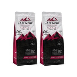 La Cumbre Specialty Coffee Ground Medium Roast, Arabica Beans, Low Acid, Gourmet, Vegan, Kosher & Keto Friendly, Natural Process 12 oz, 2 Pack