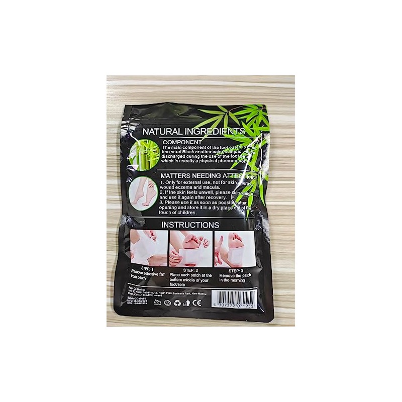 50PCS Foot Pads, Natural Bamboo Vinegar Ginger Powder Foot Pads