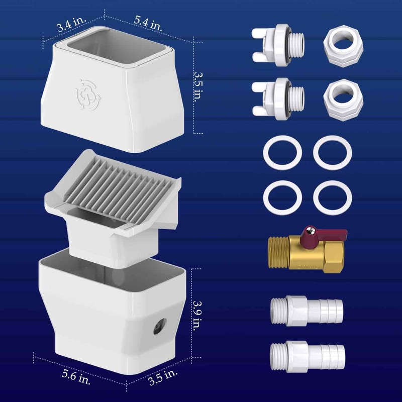 Rain Barrel Diverter Kit for 2"x3" or 3"x4" Gutter Downspouts,