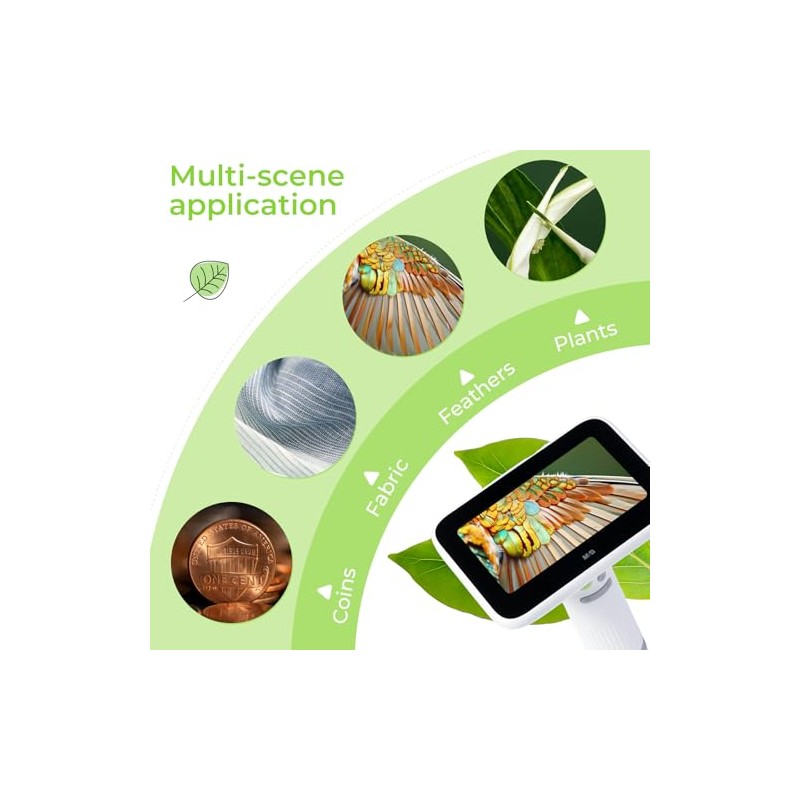 1000X Handheld Digital Microscope for Kids, 4.3" Large LCD Screen