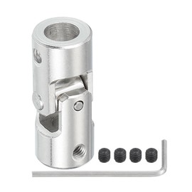 PATIKIL Rotatable Universal Steering Shaft 6mm to 8mm Inner Dia, U Joint Shaft Coupling U Joints Coupler Connector Accessories with M4 Screws for Motor Model Robots