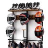 Motorcycle Helmet Rack with 6 J-hooks& 6 Clip Hooks –
