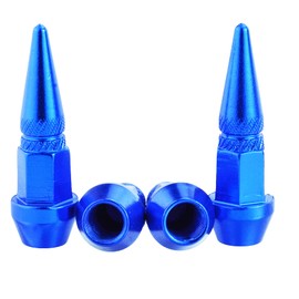 Abfer Spike Valve Stem Caps Long Wheel Tire Pressure Cover Air Cap Fit for Most Vehicle Car Truck Bike Motorcycle, Blue