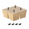 sourcing map Furniture Legs, 2 Inch(50mm) Set of 4 Square