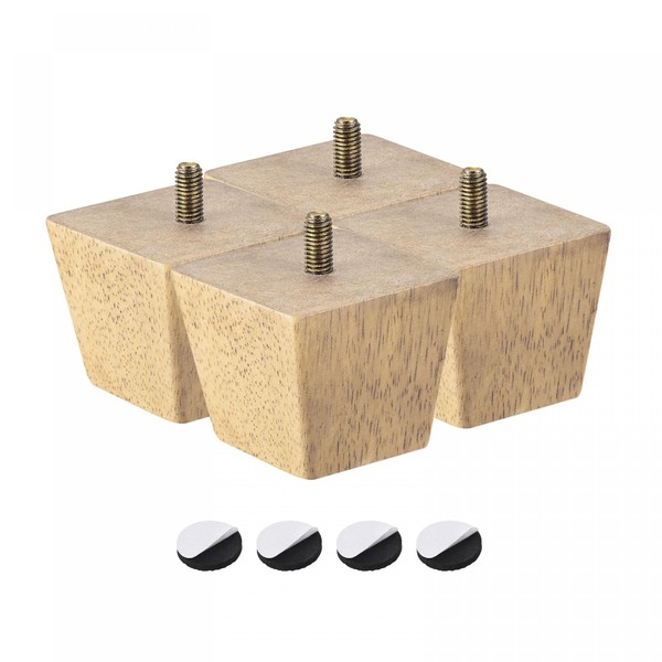 sourcing map Furniture Legs, 2 Inch(50mm) Set of 4 Square