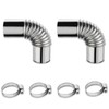 DYOUEN 25 mm Exhaust Pipe Angle Connector Stainless Steel Diesel