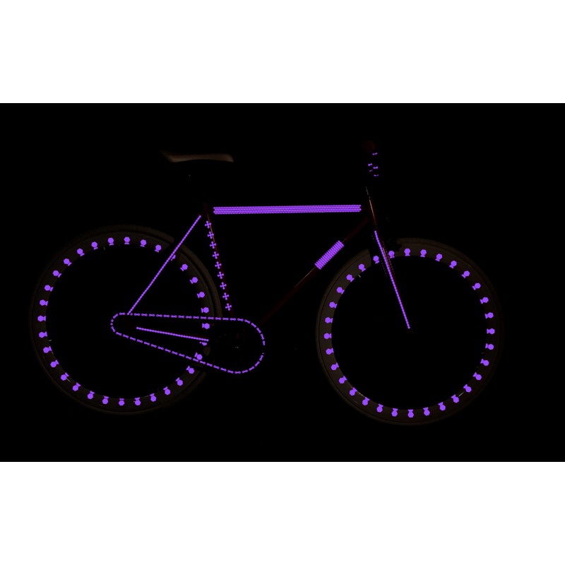 RydeSafe Reflective Decals - Hexagon Kit - Large (Purple)