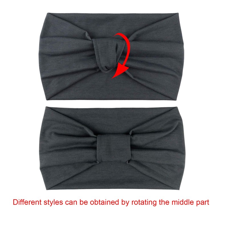 DRESHOW 4 Pack Women Headbands Boho Criss Cross Head Wrap