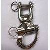 Jaw Swivel Eye Shackle Marine Grade Stainless Steel 316,Silver Tone