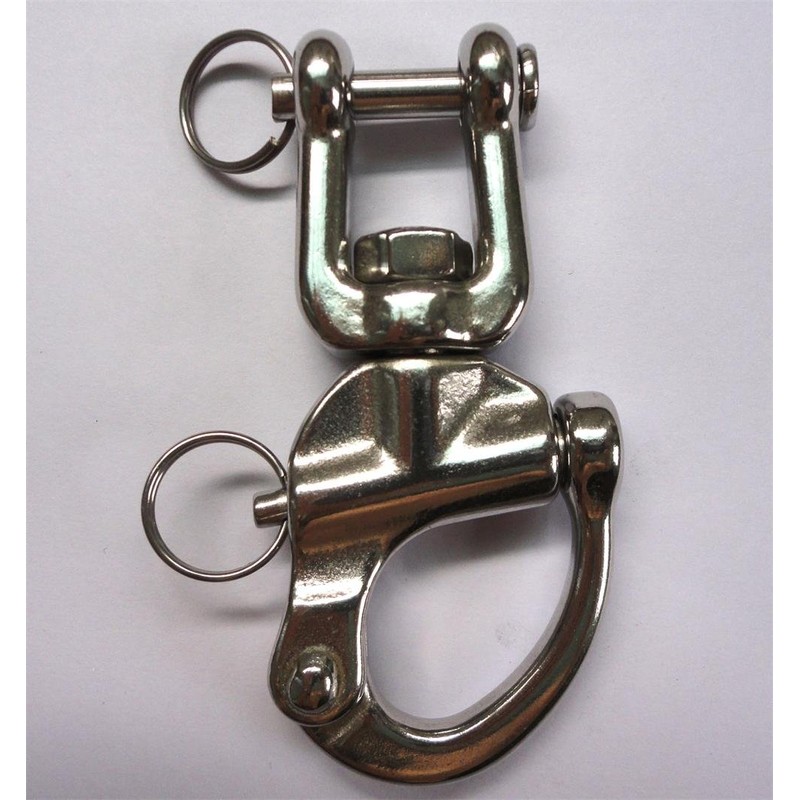 Jaw Swivel Eye Shackle Marine Grade Stainless Steel 316,Silver Tone
