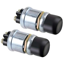 Moovul 2PCS 50A 12V Waterproof Car Boat Track Switch Push Button Horn Engine Start Starter Heavy Duty Momentary