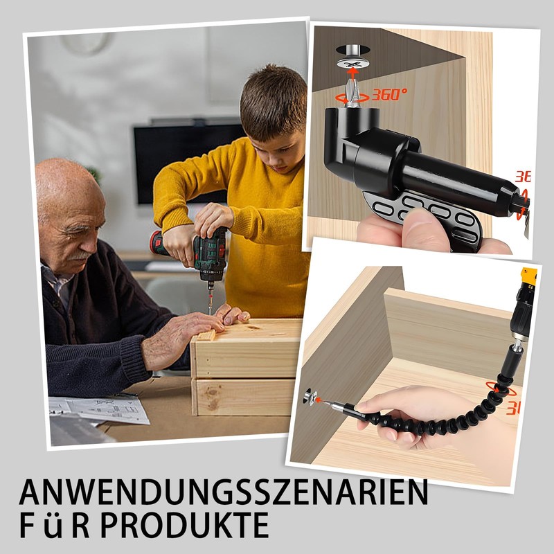 Set of 20 105° Angle Screwdriver Attachment Set, Angle Drill