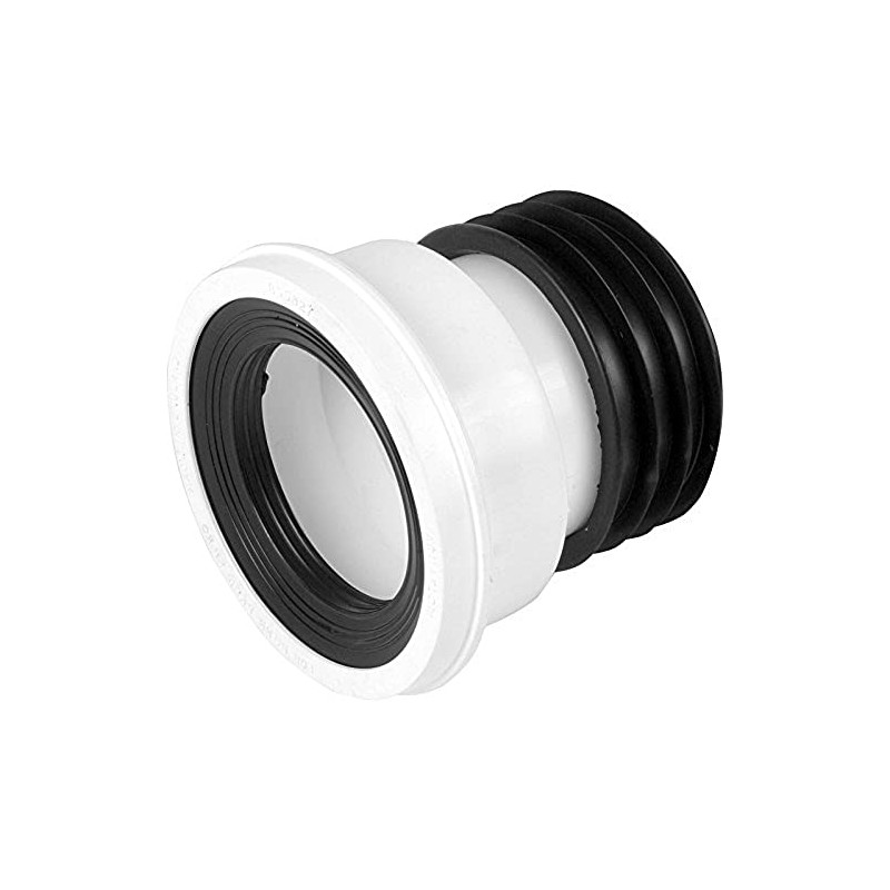 Merriway BH04133 Easy-Fit Standard WC Pan Connector Straight Outlet, 100
