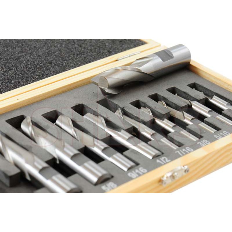 Shars 3/16-3/4" 2 Flute HSS Single End Center Cut End