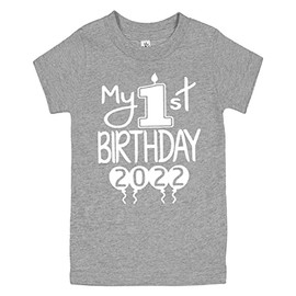 Aiden's Corner Cute Handmade Baby Boy My 1st Birthday Outfit | 1st Birthday Clothes 2022 (Shirt 18 Months, White Heather)