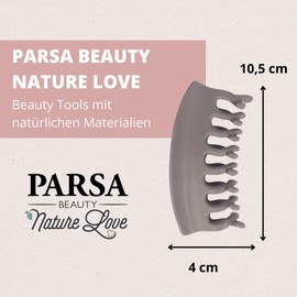 PARSA Beauty Nature Love Large Wheat Straw Hair Claw - Sustainable Hair Clip Made of Natural Material - Hair Accessory for Fashionable Hair Styling - Large Hair Clip Taupe