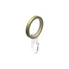 Interdeco Curtain Rings with Sliding Insert and Pleat Hooks, Rings