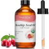Pure Organic Rosehip Seed Oil for Face 4oz/118ml, USDA Certified