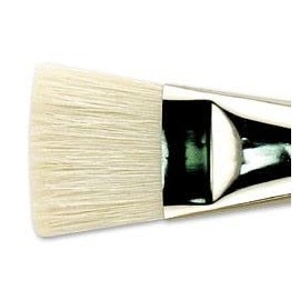 Creative Mark Mural Large Artist Brushes - Natural Hog Bristle Brushes for Acrylic & Watercolor Paint - Flat # 50