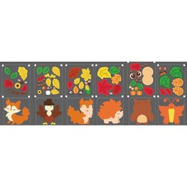 DERAYEE 12PCS Fall Craft Kit for Kids, Make Your Own Stickers