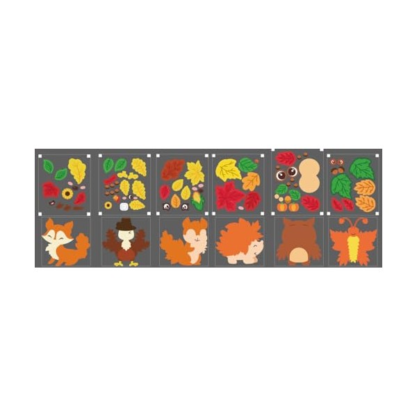 DERAYEE 12PCS Fall Craft Kit for Kids, Make Your Own