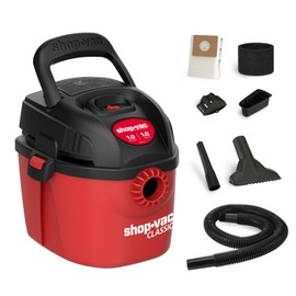 Shop-Vac 2021000 1 Gallon 1 Peak Wet/Dry Vac, Portable Compact Micro Vacuum with Collapsible Handle Wall Bracket & Multifunction Accessories Uses Type A Filter Bag & Type MM Foam Sleeve