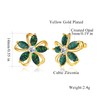 CiNily Flower Earrings, Opal Stud Earrings for Women 14K Gold