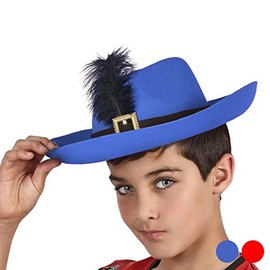 Atosa 35060 Musketeer Hat Blue for Children, Unisex - Adult, Plain
