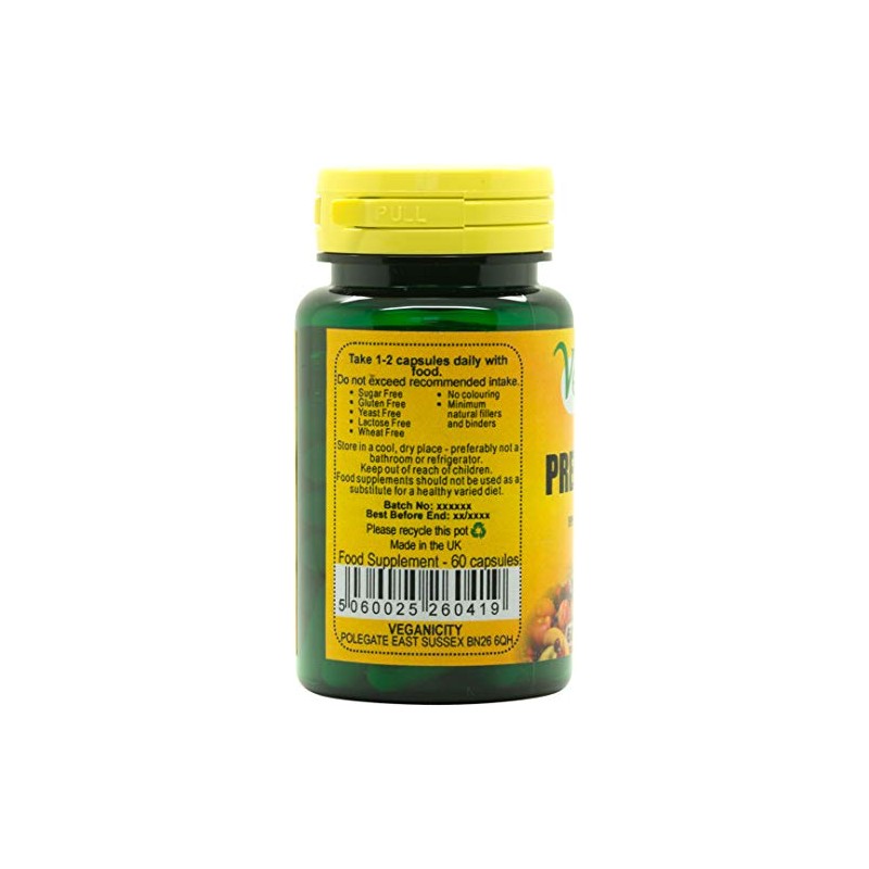 Veganicity Premier Garlic 500mg Digestive Health Supplement - 60 Capsules