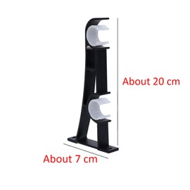 NN/A Curtain Rod Brackets Sonwaha 4 Pack Curtain Rod Support Drapery Rod Bracket Curtain Rod Holder Double Rod Curtain Rod Bracket (Black)