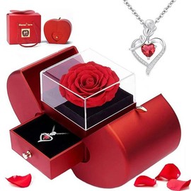 Artificial Sunflower Gifts for Women Her Daughter Girlfriend Wife Mom Friends Sisters Aunt, You are My Sunshine Necklace with Gift Box for Birthday Wedding Mother's Day Xmas Present:_AppleGift-Red